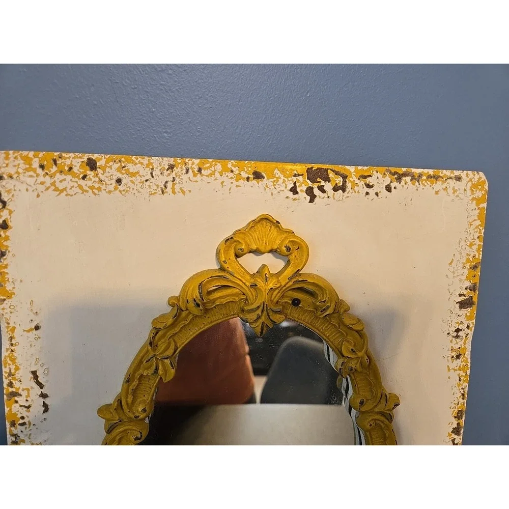 VIP International Framed Wall Mirror Yellow 10.25W x 13.75H in